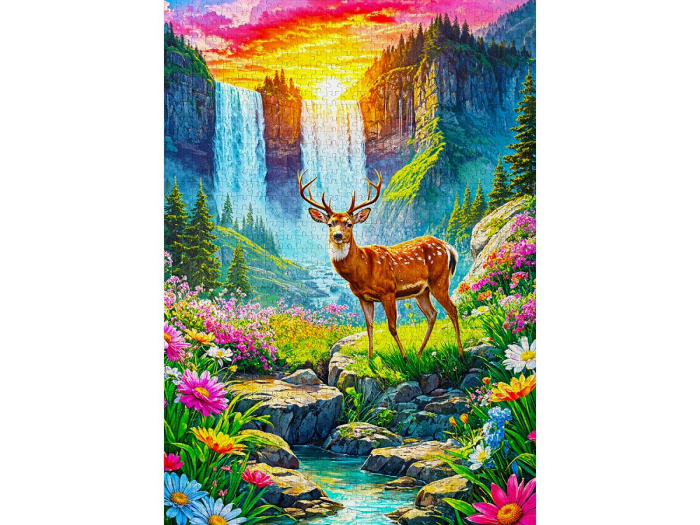 Puzzle 1000 piese Enjoy – Deer Paradise [2]