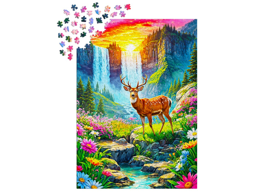 Puzzle 1000 piese Enjoy – Deer Paradise [3]