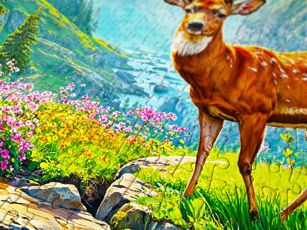 Puzzle 1000 piese Enjoy – Deer Paradise [5]