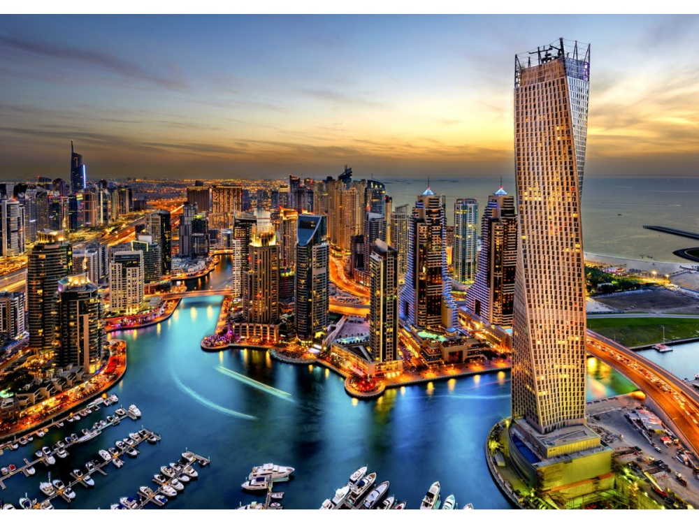 Puzzle 1000 piese Enjoy – Dubai Marina at Night [2]