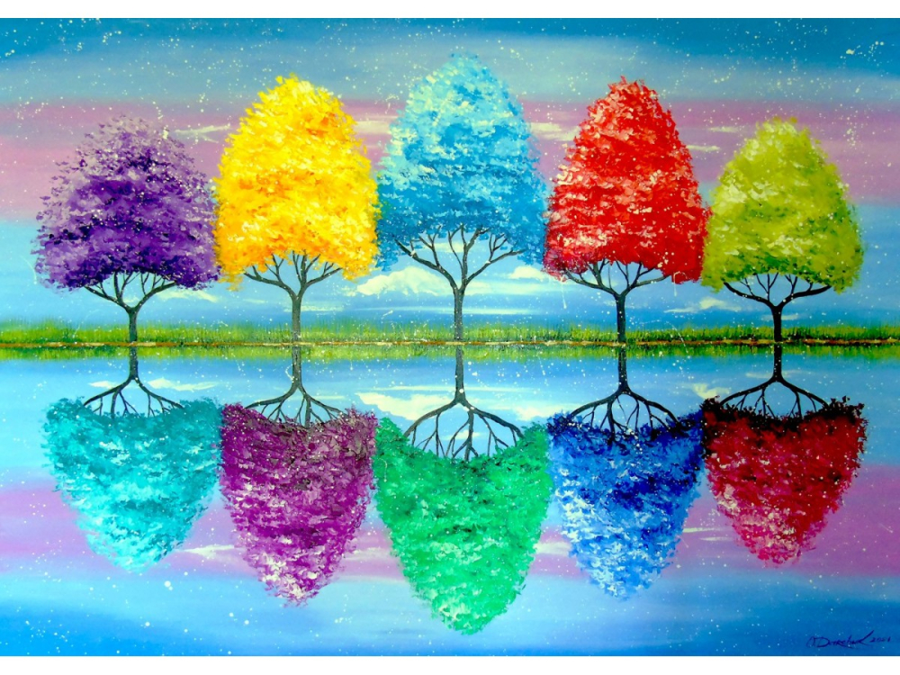 Puzzle 1000 piese Enjoy – Each Tree Has Its Own Colorful History [2]