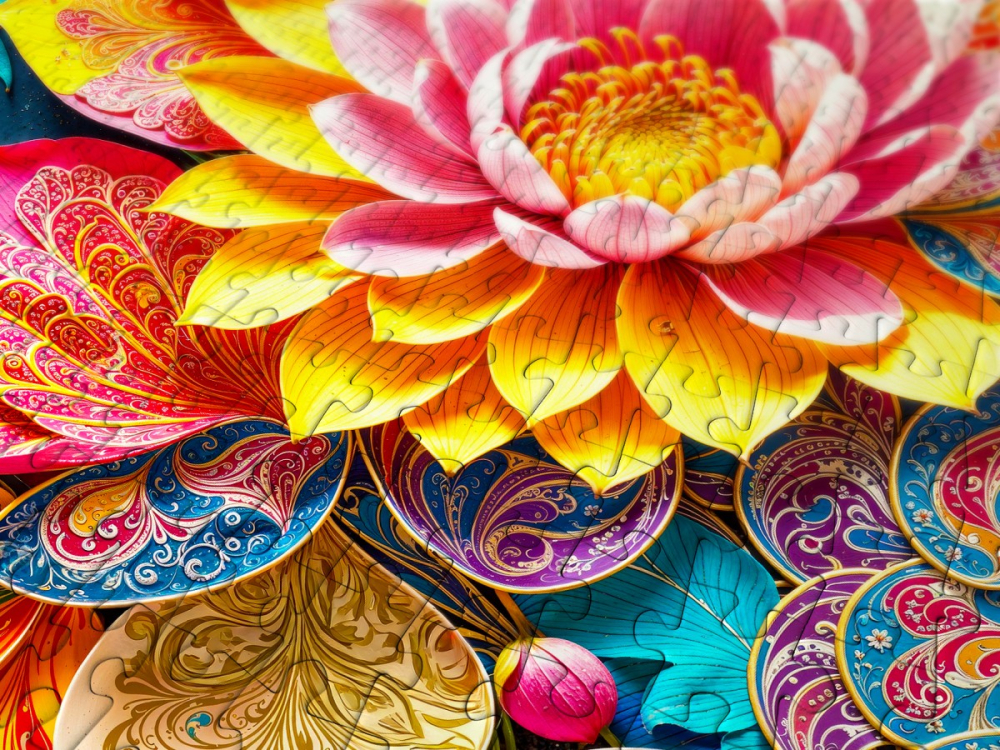 Puzzle 1000 piese Enjoy – Elegant Waterlilies [5]