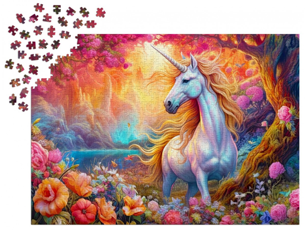 Puzzle 1000 piese Enjoy – Enchanted Harmony Unicorn [3]