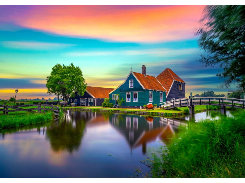 Puzzle 1000 piese Enjoy – Farm House in the Netherlands [2]