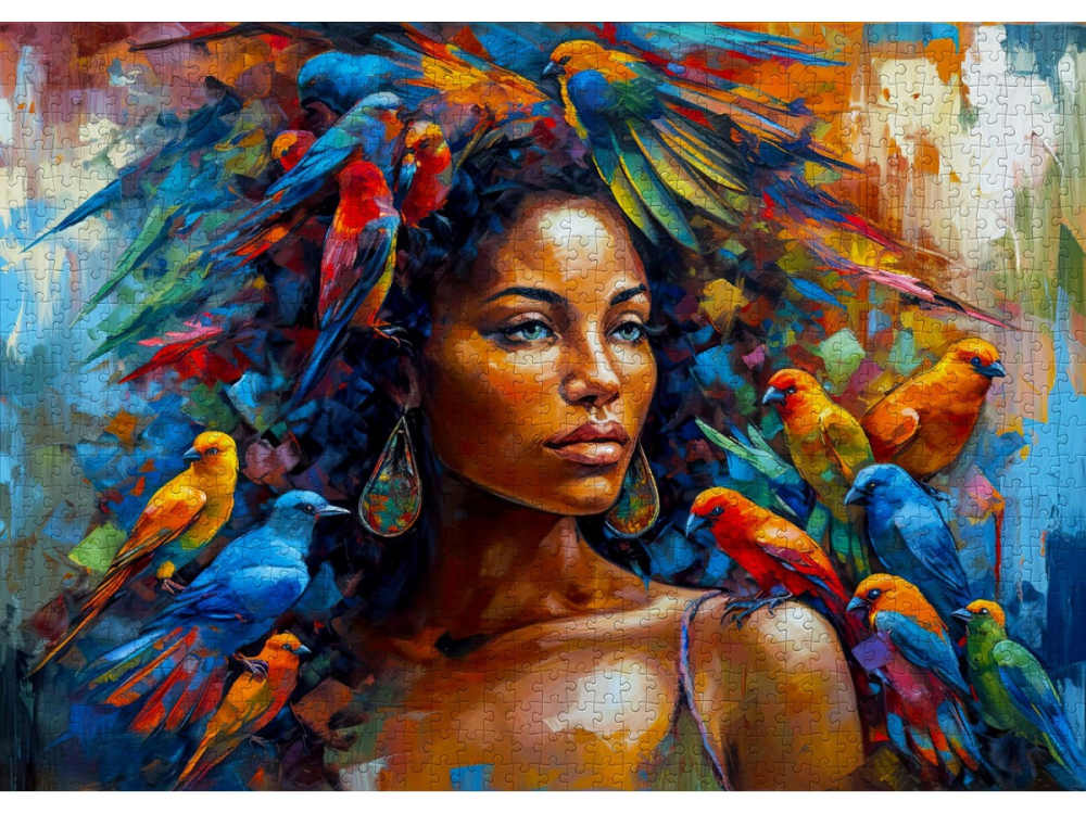 Puzzle 1000 piese Enjoy – Feathery Queen [2]