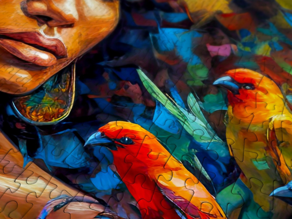 Puzzle 1000 piese Enjoy – Feathery Queen [5]