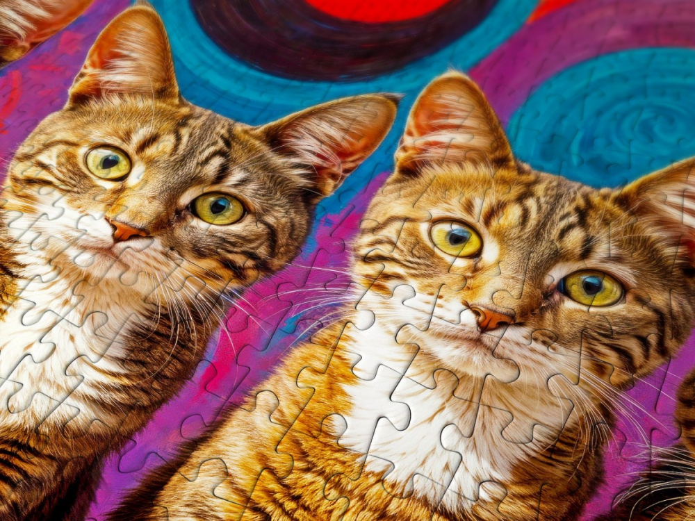 Puzzle 1000 piese ENJOY – Five Cats [4]