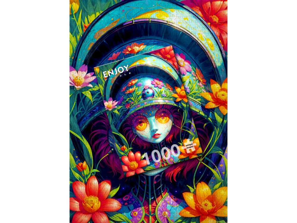 Puzzle 1000 piese Enjoy – Floral Warrior [4]