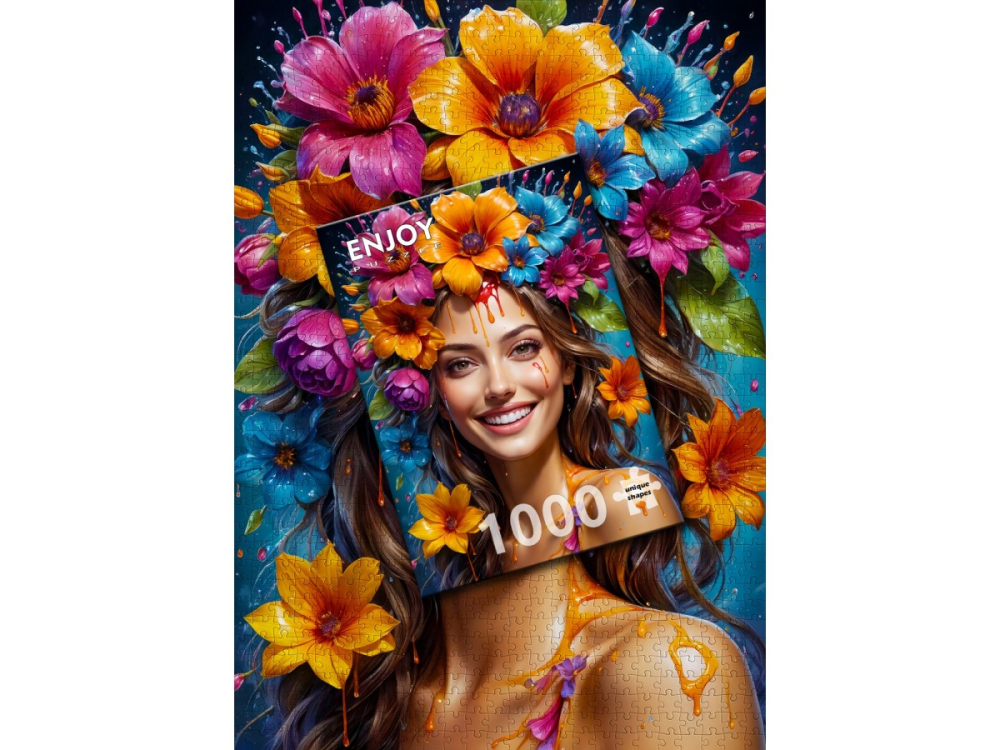 Puzzle 1000 piese Enjoy – Flower Girl [4]