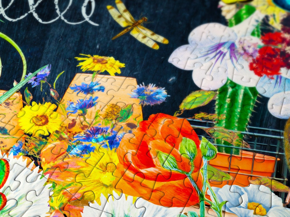 Puzzle 1000 piese Enjoy – Flower Sale [5]