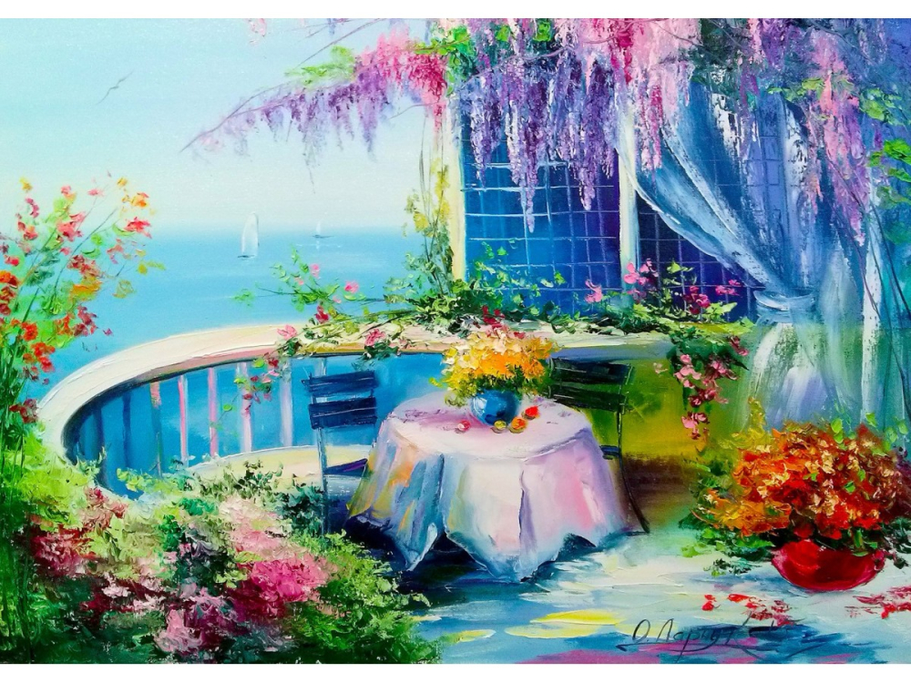 Puzzle 1000 piese Enjoy – Flowering Balcony [2]