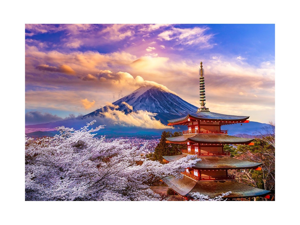 Puzzle 1000 piese Enjoy – Fuji Mountain in Spring, Japan [2]