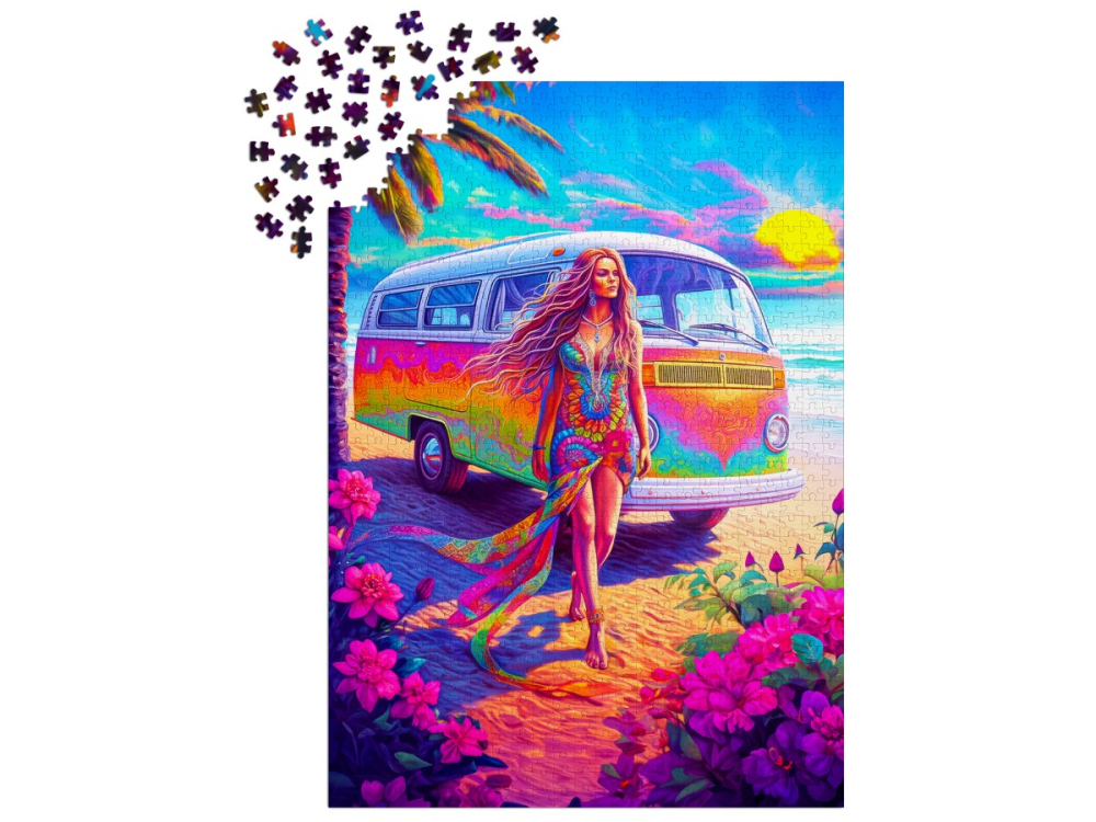 Puzzle 1000 piese Enjoy – Hippie at Heart [3]