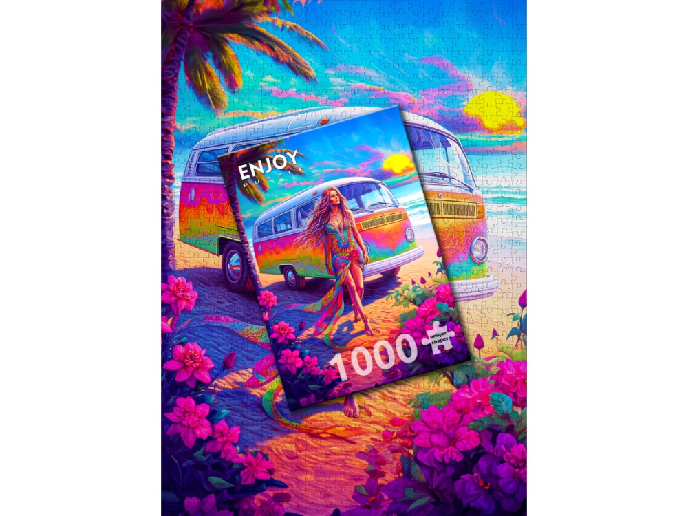 Puzzle 1000 piese Enjoy – Hippie at Heart [4]