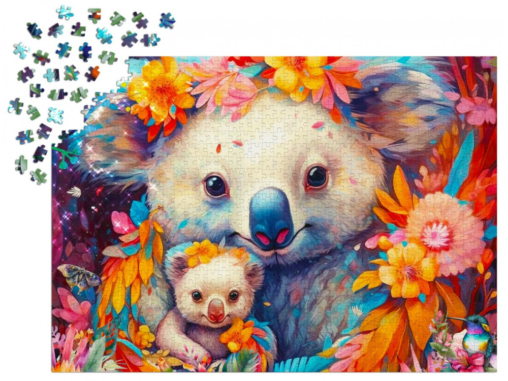 Puzzle 1000 piese Enjoy – Koala Kuddles [3]