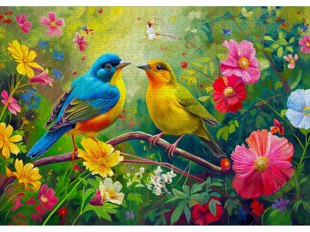 Puzzle 1000 piese Enjoy – Lovebirds Duet [2]