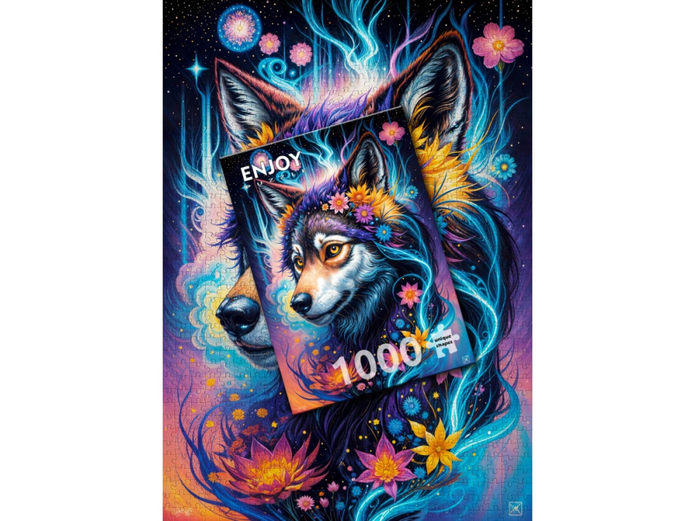 Puzzle 1000 piese Enjoy – Magical Wolf Portrait [4]