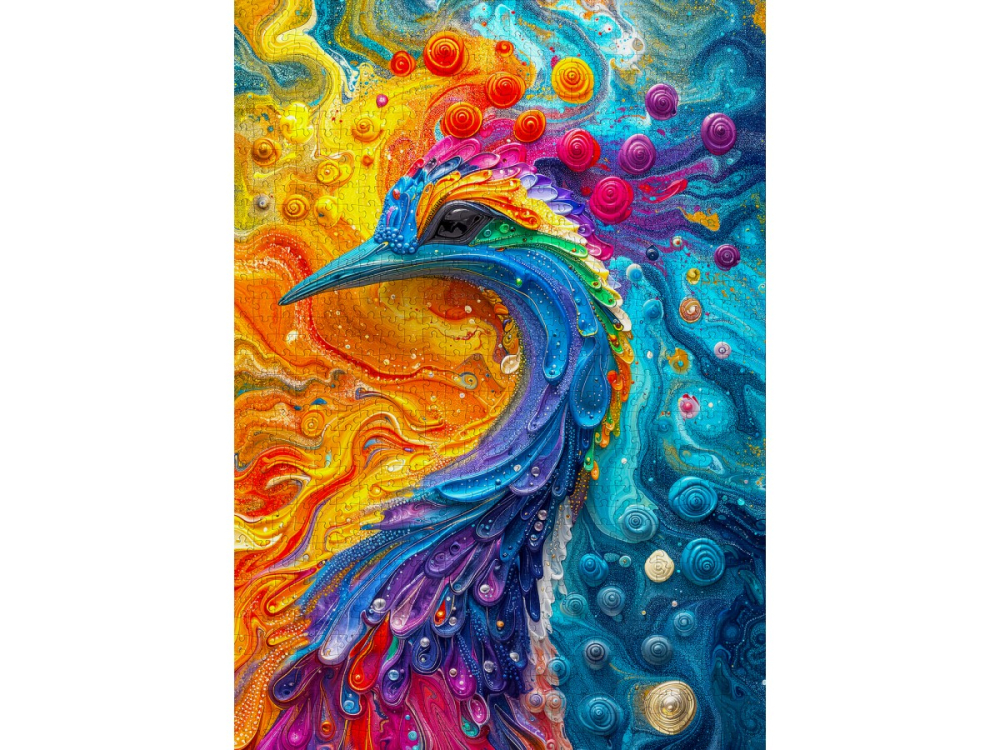 Puzzle 1000 piese Enjoy – Marble Feathers [2]