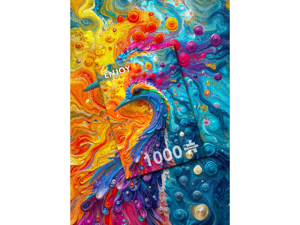 Puzzle 1000 piese Enjoy – Marble Feathers [4]