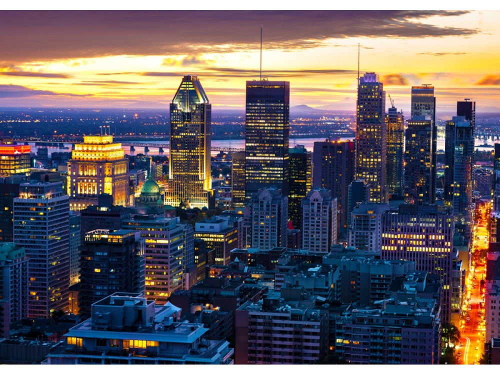 Puzzle 1000 piese Enjoy – Montreal Skyline by Night, Canada [2]