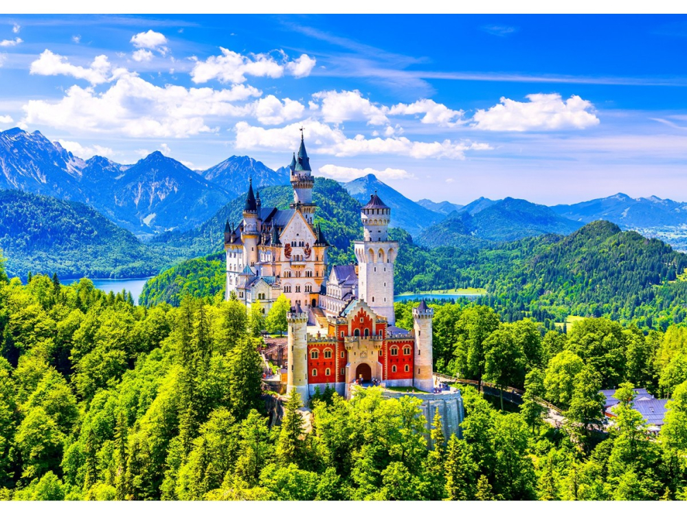 Puzzle 1000 piese Enjoy – Neuschwanstein Castle in Summer, Germany [2]