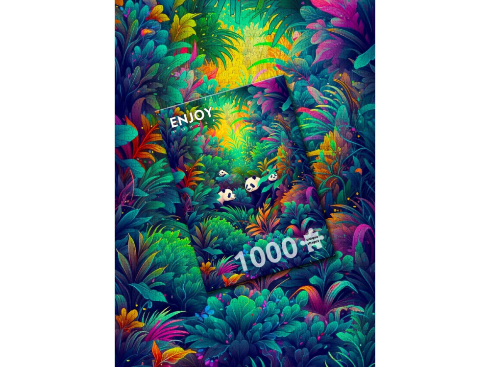 Puzzle 1000 piese Enjoy – Panda Haven [4]