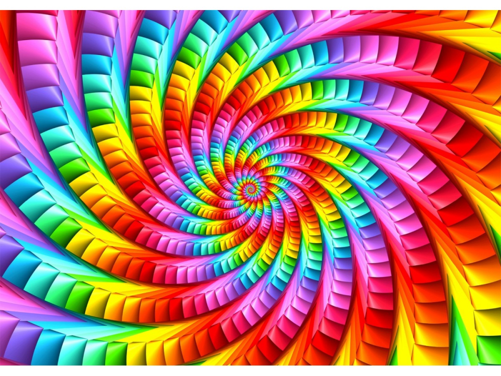Puzzle 1000 piese Enjoy – Psychedelic Rainbow Spiral [2]