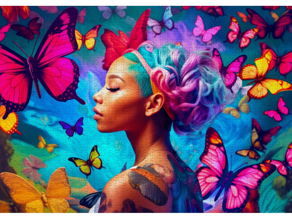 Puzzle 1000 piese ENJOY – Queen of Butterflies [2]
