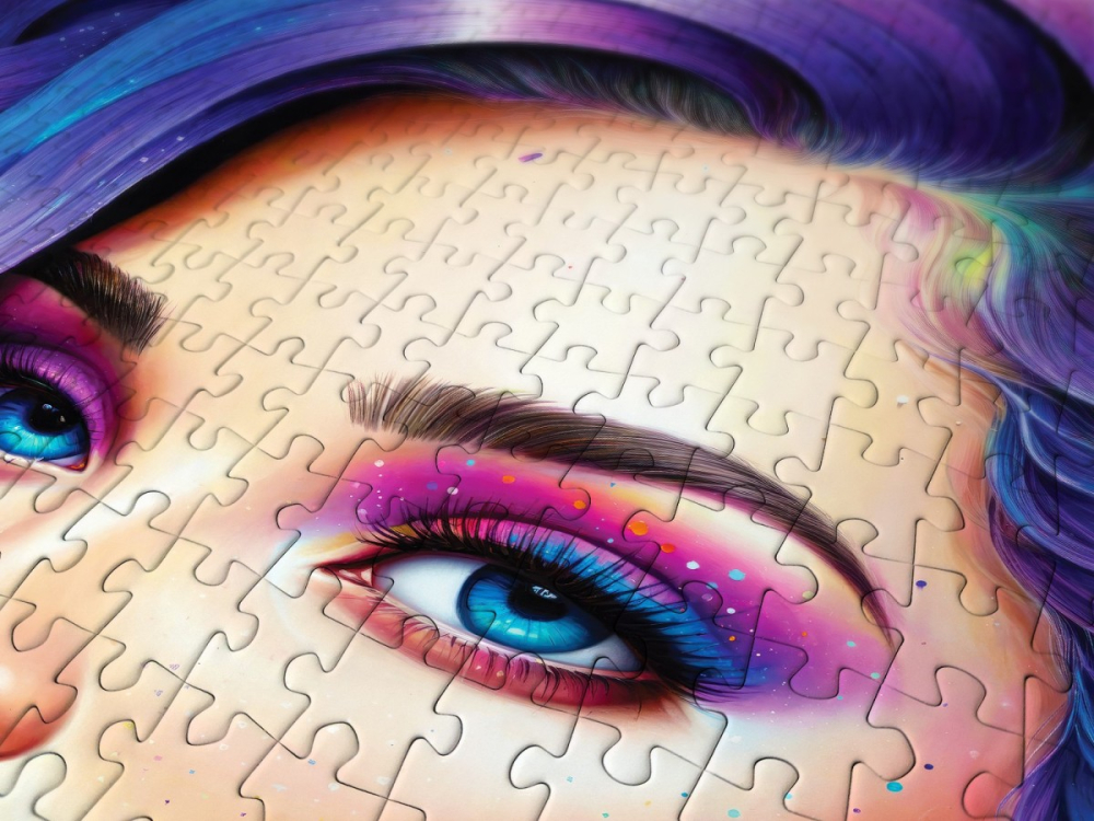 Puzzle 1000 piese Enjoy – Rainbow Flower Portrait [5]