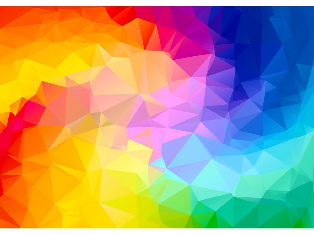 Puzzle 1000 piese Enjoy – Rainbow Gradient Poligonal Swirl [2]
