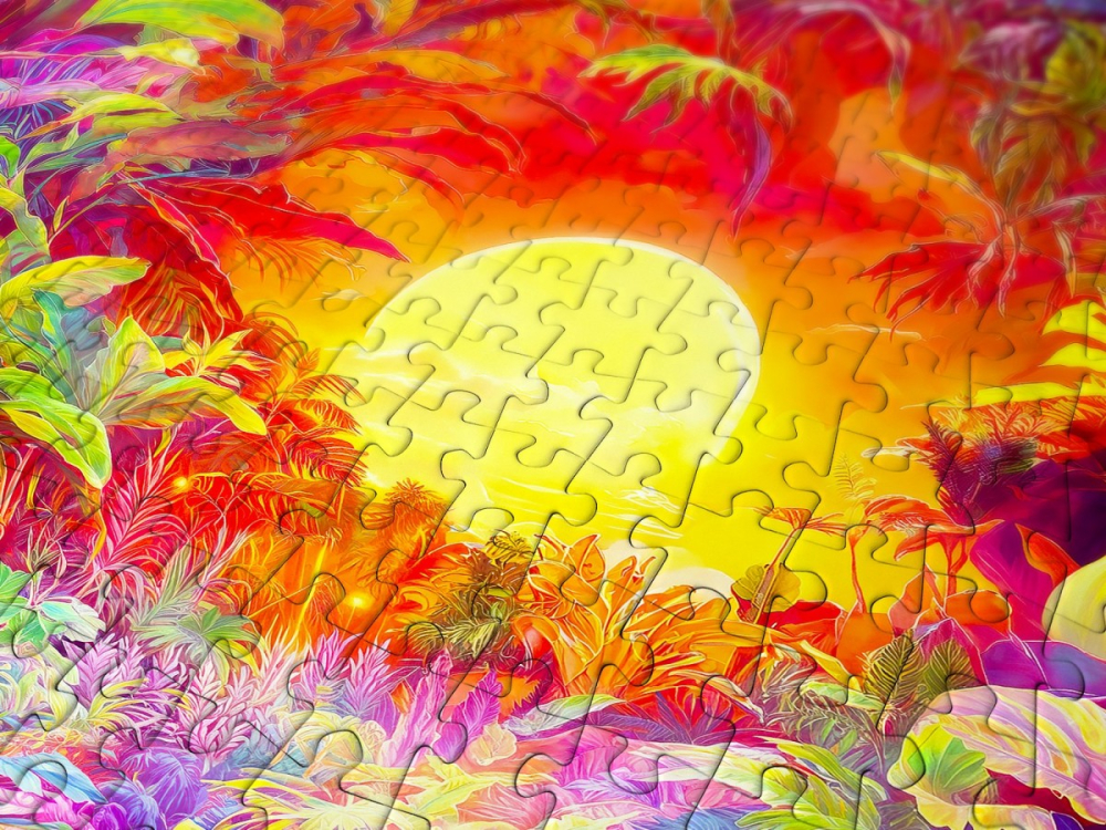 Puzzle 1000 piese Enjoy – Rainbow Tropic [5]