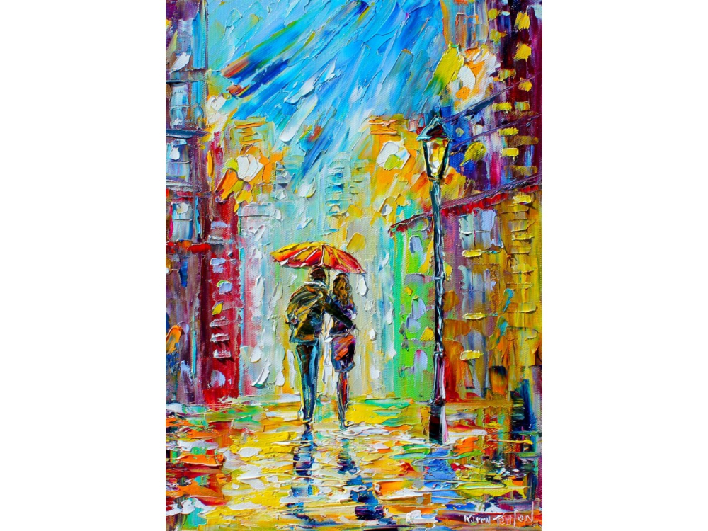 Puzzle 1000 piese Enjoy – Rainy Romance in the City [2]