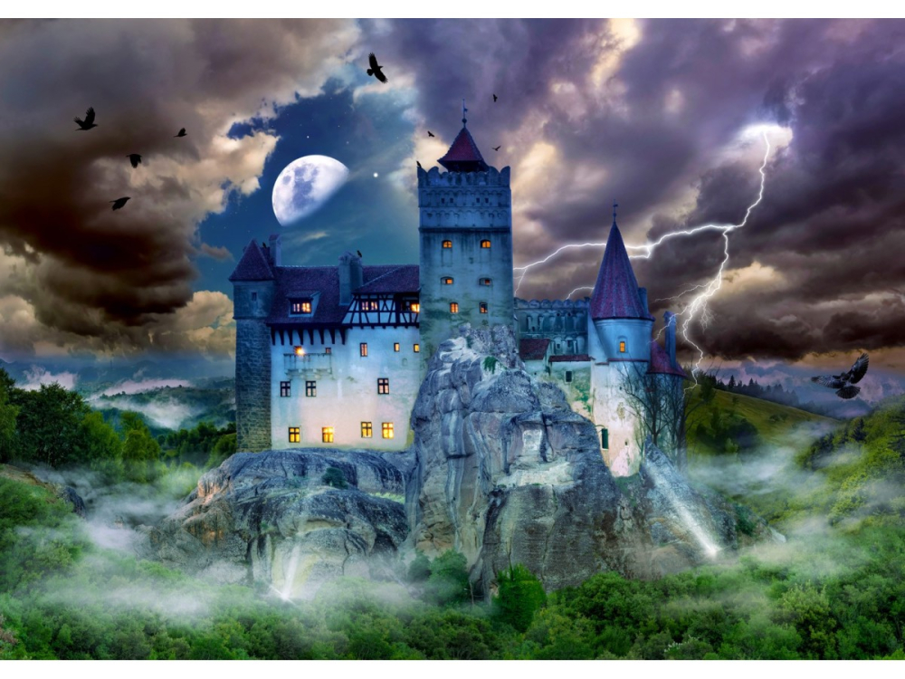 Puzzle 1000 piese Enjoy – Scary Dracula's Castle [2]