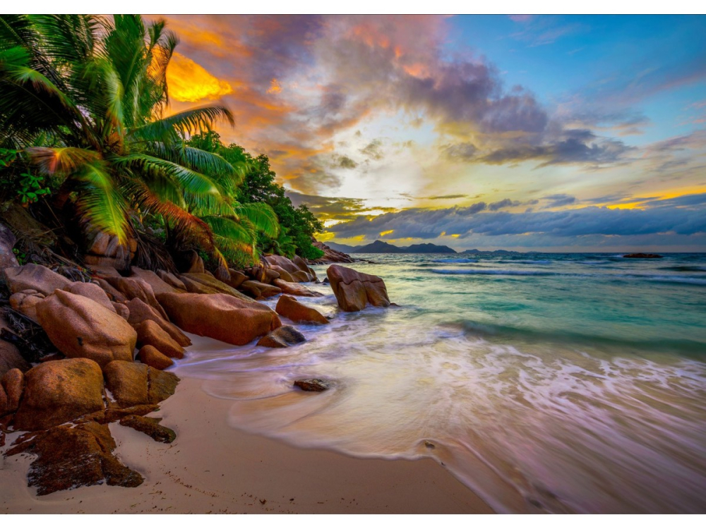 Puzzle 1000 piese Enjoy – Seychelles Beach at Sunset [2]