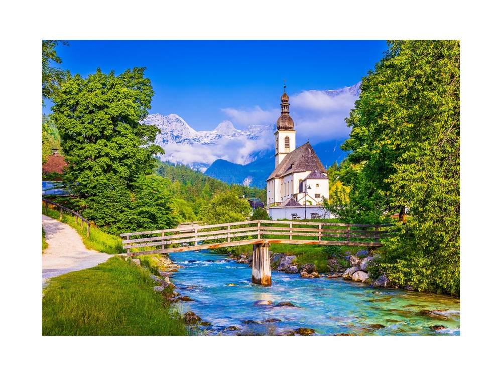 Puzzle 1000 piese Enjoy – Small Church in Ramsau, Germany [2]