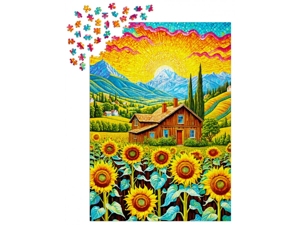 Puzzle 1000 piese Enjoy – Sunflower House [3]