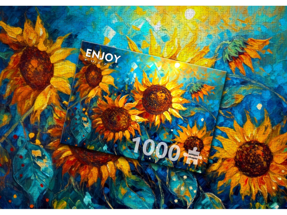 Puzzle 1000 piese Enjoy – Sunflowers Reunion [4]