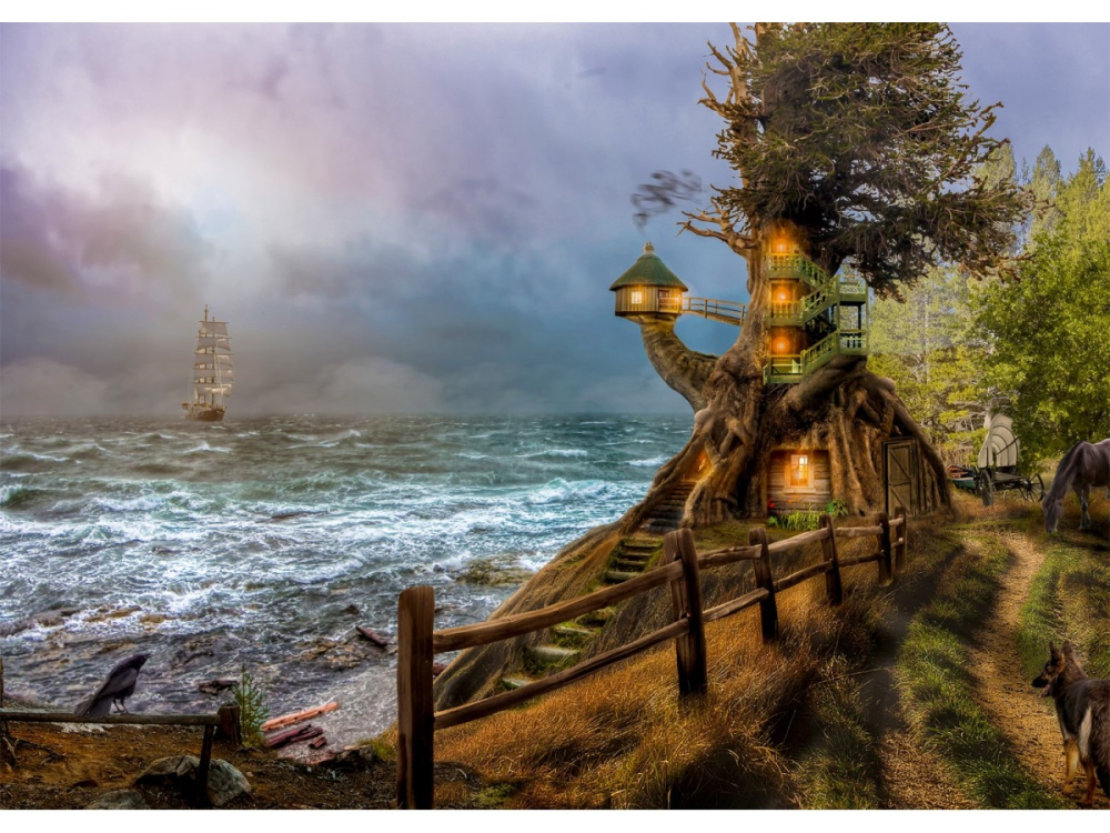 Puzzle 1000 piese Enjoy – The Magic Lighthouse [2]