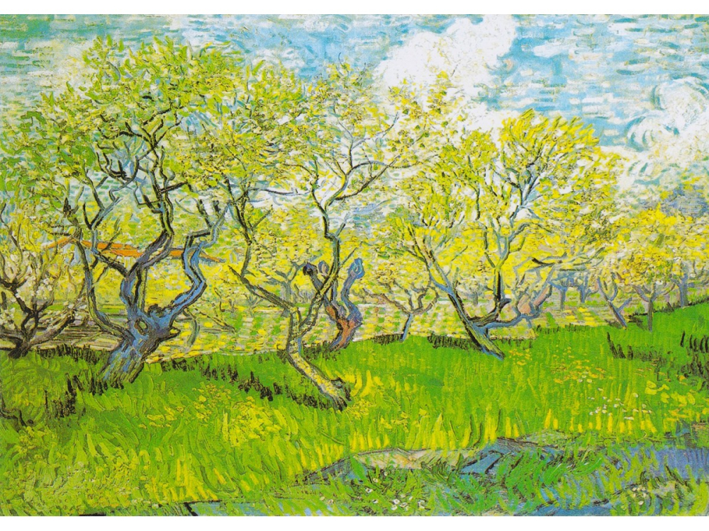 Puzzle 1000 piese Enjoy – Vincent van Gogh: Orchard in Blossom [2]