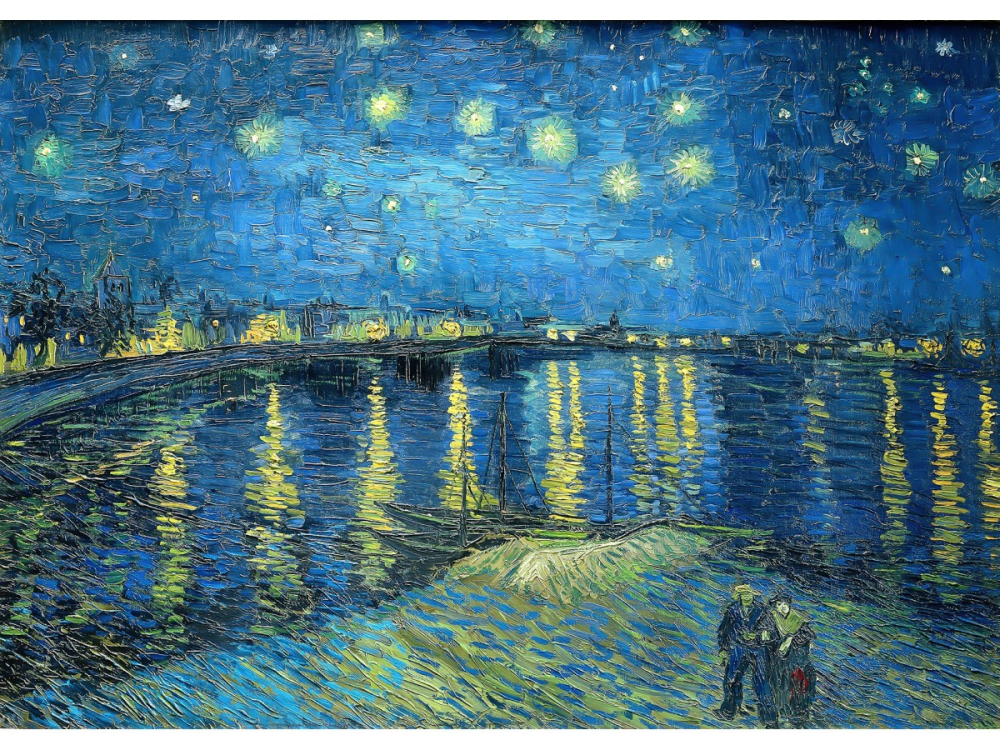 Puzzle 1000 piese Enjoy – Vincent van Gogh: Starry Night Over the Rhone [2]
