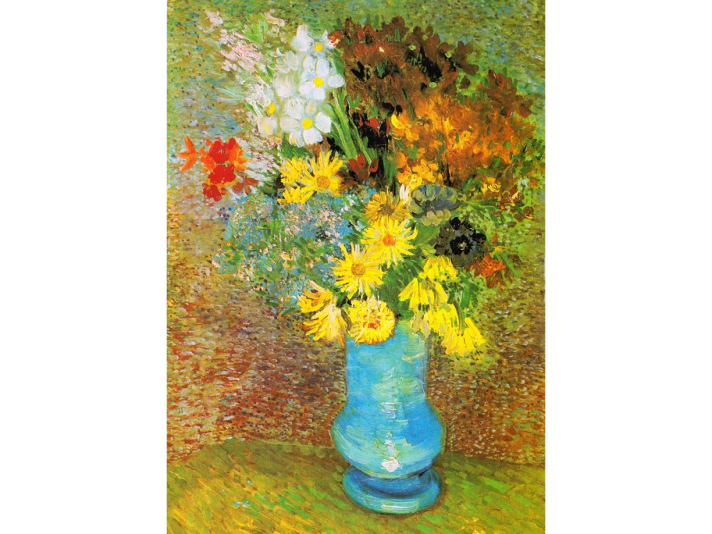 Puzzle 1000 piese Enjoy – Vincent van Gogh: Vase with Daisies and Anemones [2]