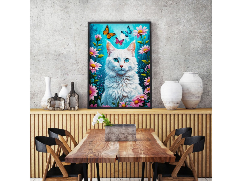 Puzzle 1000 piese Enjoy – White Cat [6]