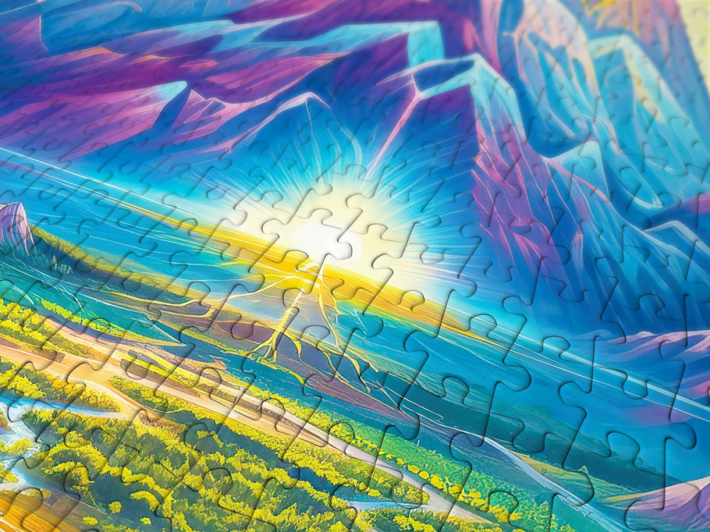 Puzzle 1000 piese Enjoy – Woodland Pyramids [5]