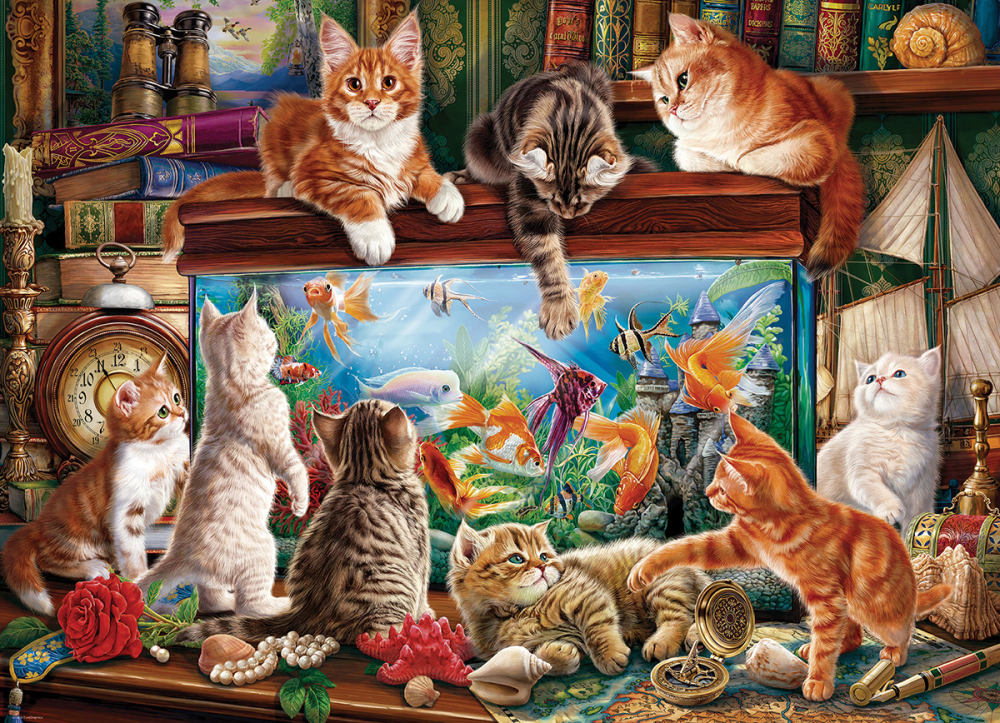 Puzzle 1000 piese Eurographics Cats by Aquarium [2]