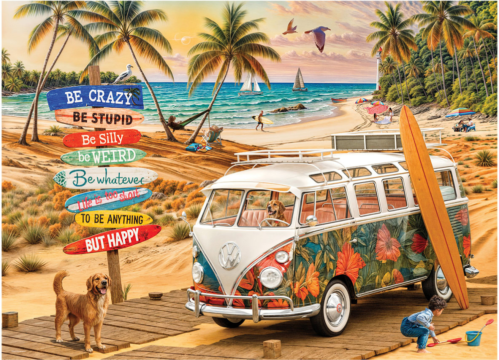 Puzzle 1000 piese Eurographics VW Be Happy [2]
