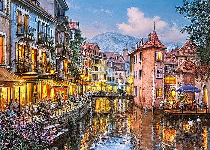 Puzzle 1000 piese Evening in Annecy 30257 Cherry Pazzi [3]