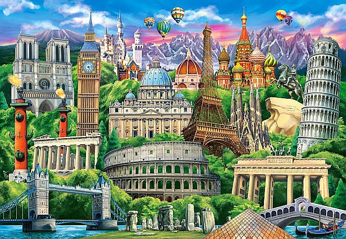 Puzzle 1000 piese Famous Landmarks 104901 Castorland [2]