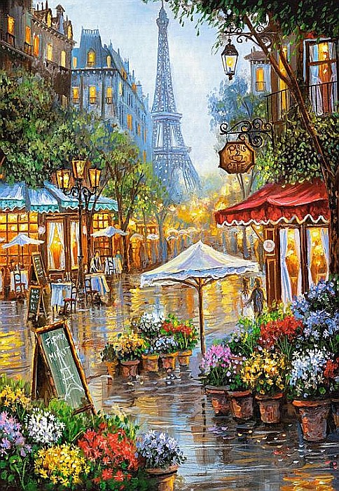 Puzzle 1000 piese Flori de primavara, la Paris 103669 [2]