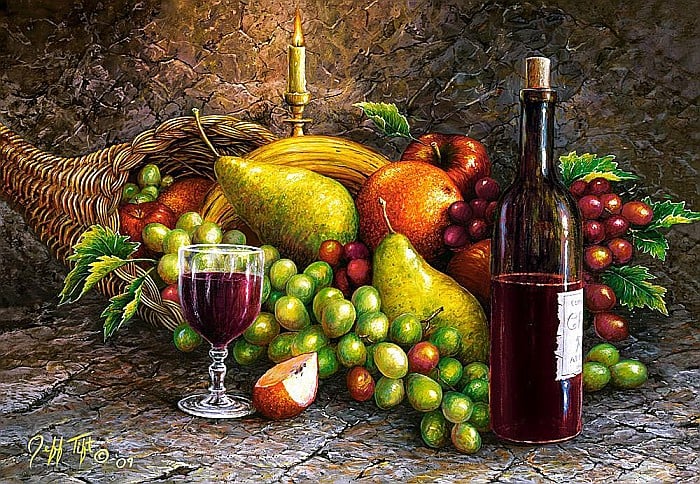 Puzzle 1000 piese Fruit and Wine 104604 [2]