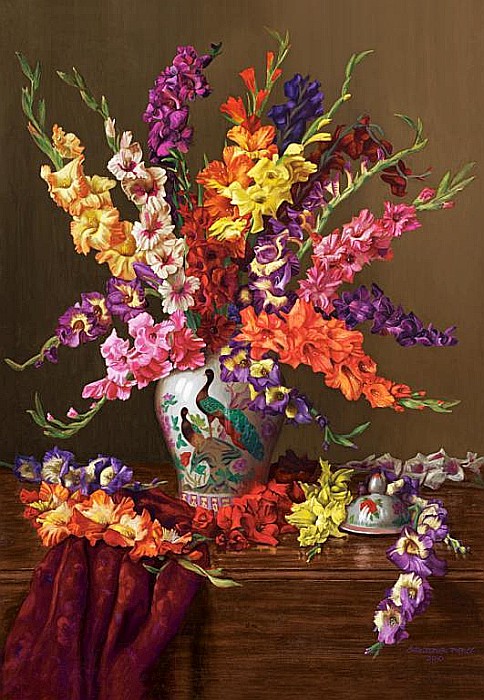 Puzzle 1000 piese Gladioli in Chinese Vase 104949 Castorland [2]